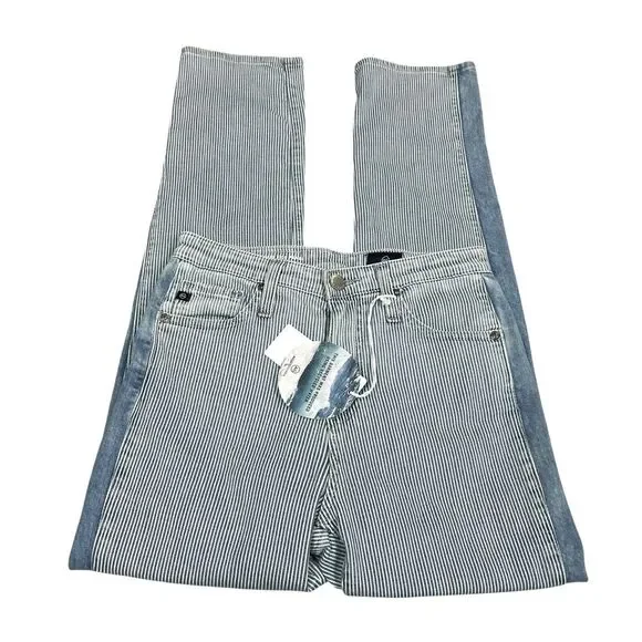 Adriano Goldschmied The Isabelle High Rise Straight Crop Jean Vort Stripped 25